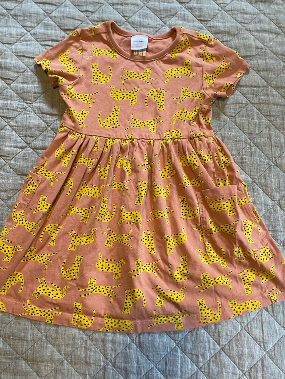 Hanna Andersson 4T Playground dress with pockets - Cheetah print